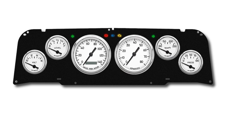 64401-03 1940 Series Direct-Fit Gauge Kit, Chevy Truck 64-66, White