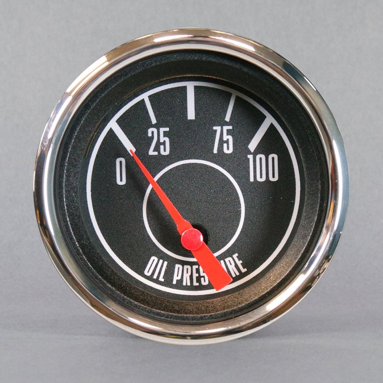 67126-91 1967 Series Oil Pressure Gauge, Black, 2-1/16 in.