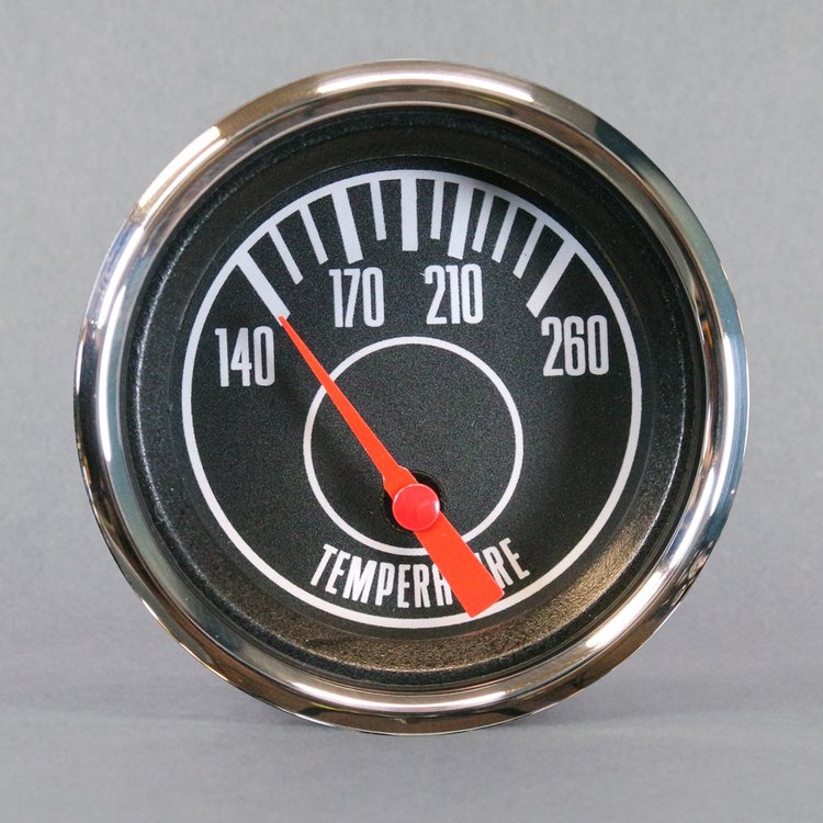 67127-91 1967 Series Water Temperature Gauge, Black, 2-1/16 in.
