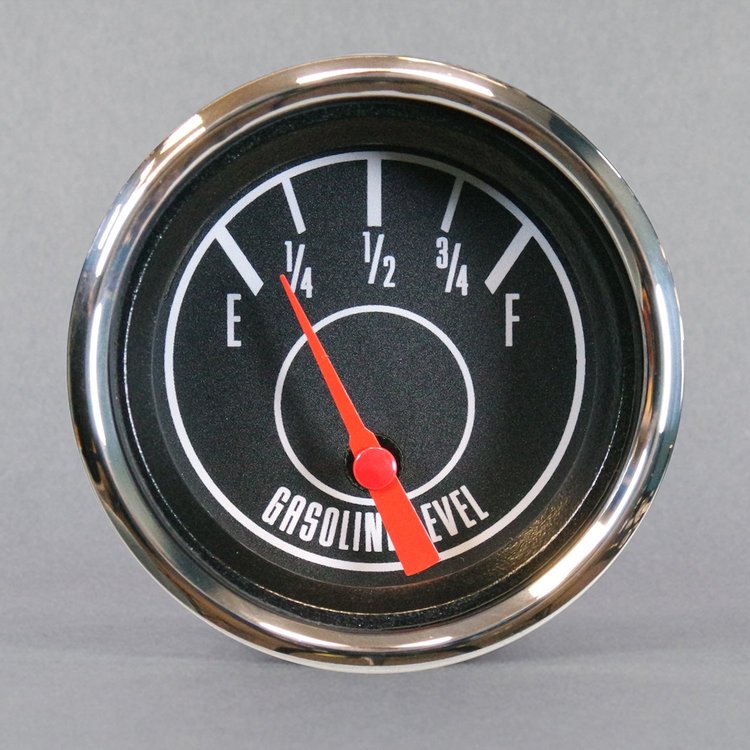67128-91 1967 Series Fuel Level Gauge, Black, 2-1/16 in.