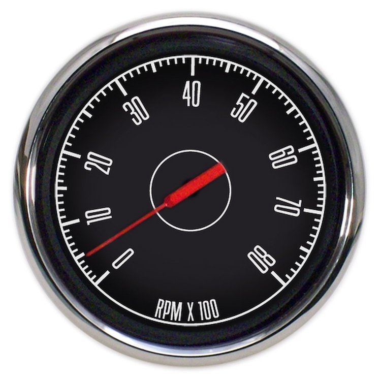 67151-01 1967 Series Programmable Tachometer, Black, 4-3/8 in.