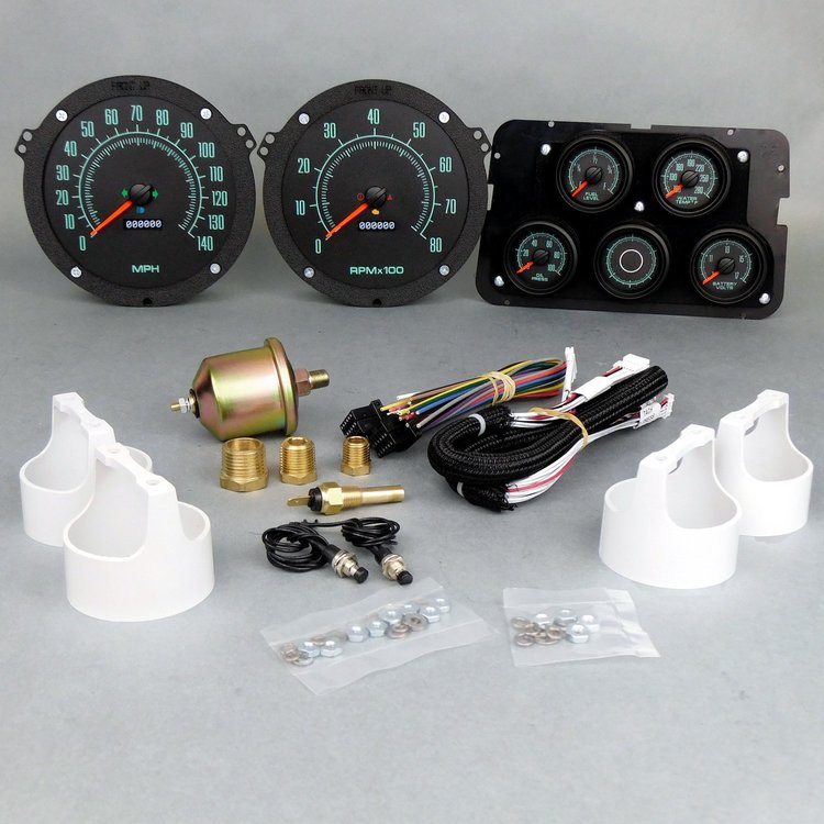 68021-01 1969 Series Direct-Fit Gauge Kit, Chevrolet Corvette, Black