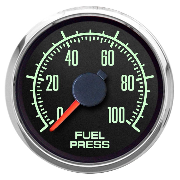 69197-01 1969 Series Fuel Pressure Gauge, Black, 2-1/16 in.