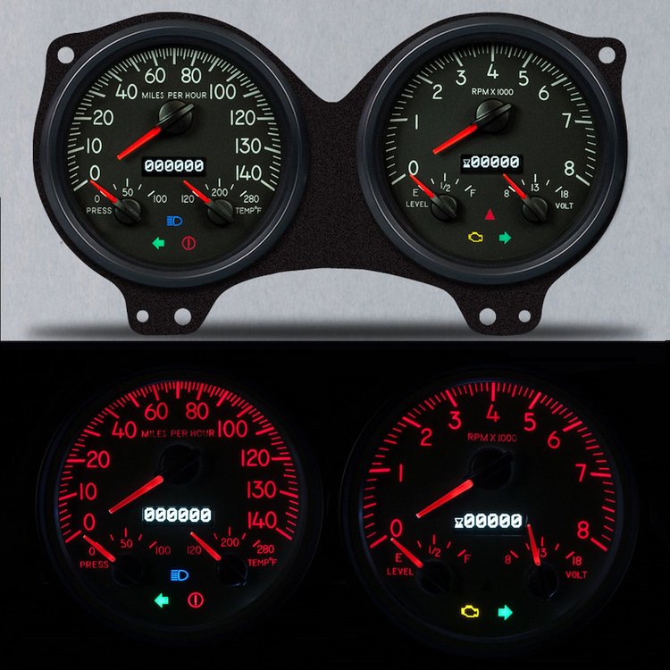 69691-04 Aviator Series Direct-Fit Gauge Kit, Pontiac Firebird 69