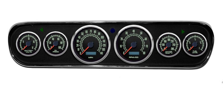 69706-03 1969 Series Direct-Fit Gauge Kit, Ford Mustang 64-66, White