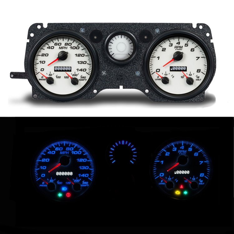 71116-06 Performance Ii Series Direct-Fit Gauge Kit, Pontiac Firebird, White