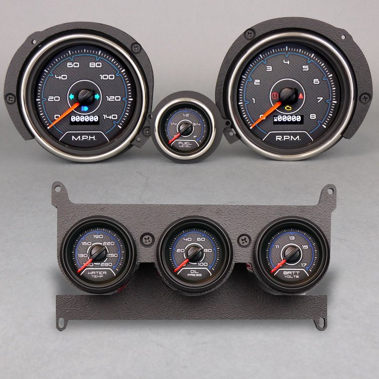 71200-05 CFR Series Direct-Fit Gauge Kit, Ford Mustang, Blue