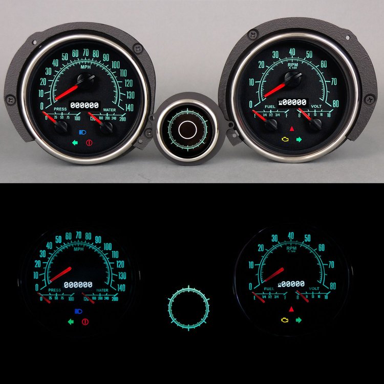 71300-07 1969 Series Direct-Fit Gauge Kit, Ford Mustang