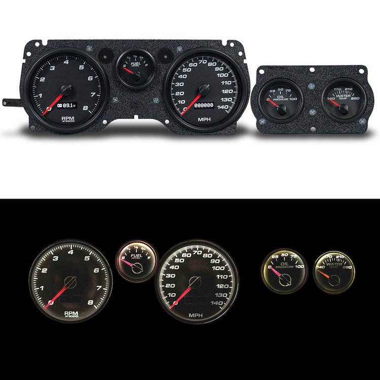 71426-01 Performance Series Direct-Fit Gauge Kit, Pontiac Firebird 70-81, Black