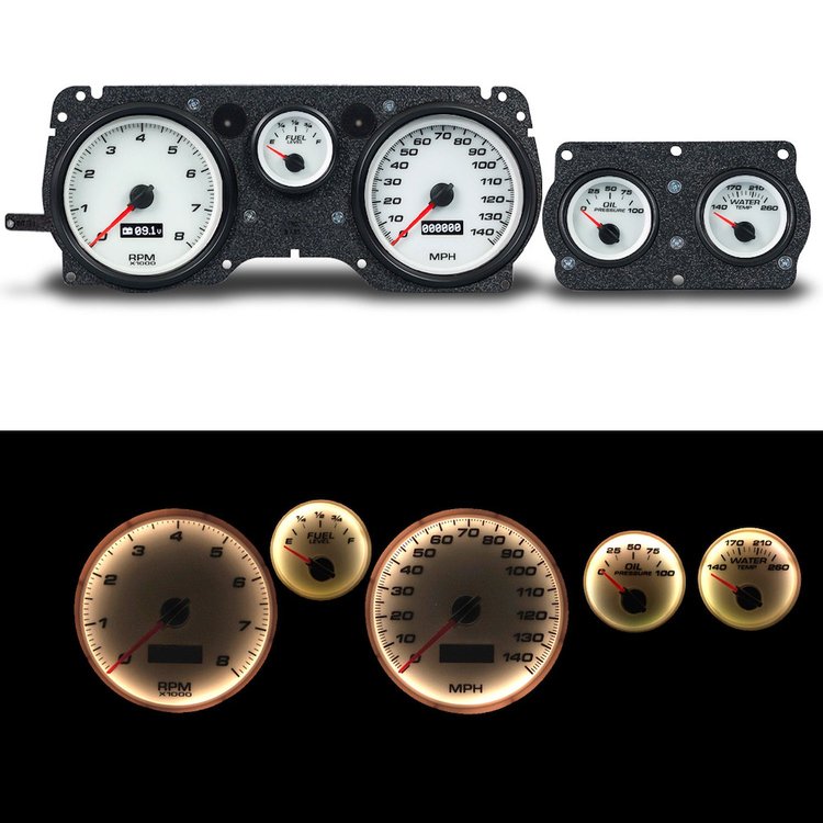 71426-03 Performance Series Direct-Fit Gauge Kit, Pontiac Firebird 70-81, White