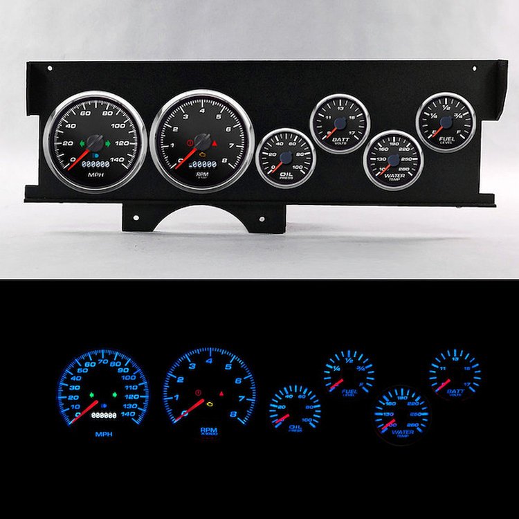72020-01 Performance Ii Series Direct-Fit Gauge Kit, Chevy Malibu 70-72, Black