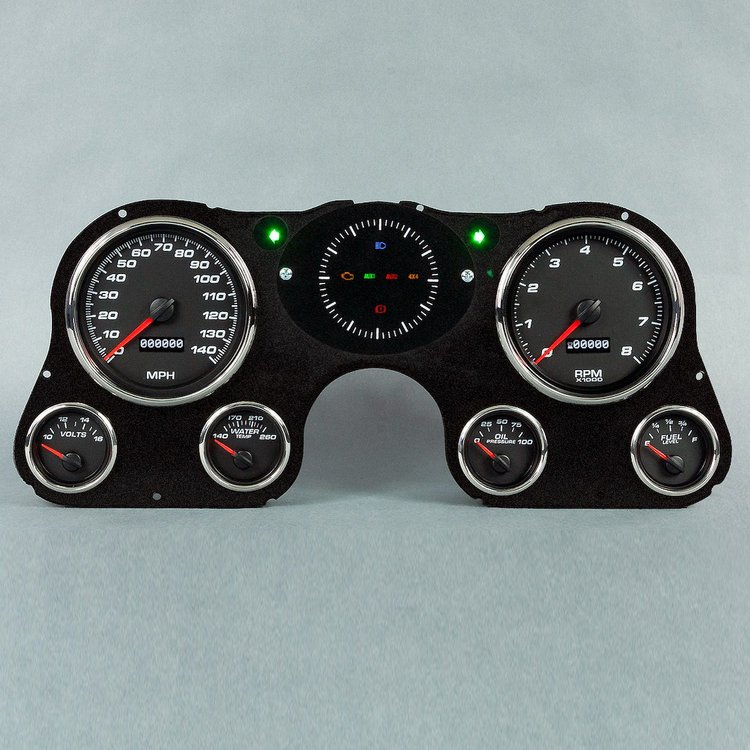73011-01 Performance Series Direct-Fit Gauge Kit, Chevy Truck 67-72, Black