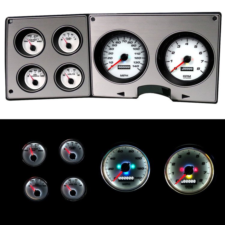 73016-03 Performance Series Direct-Fit Gauge Kit, Chevy Truck 73-87, White