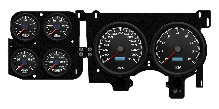 73026-01M Direct-Fit Gauge Kit, Chevy Truck 73-87, Black