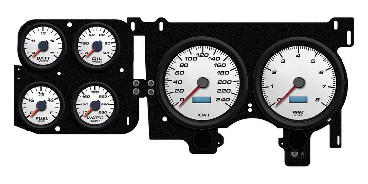 73026-03M Performance Ii Series Direct-Fit Gauge Kit, Chevy Truck 73-87, White