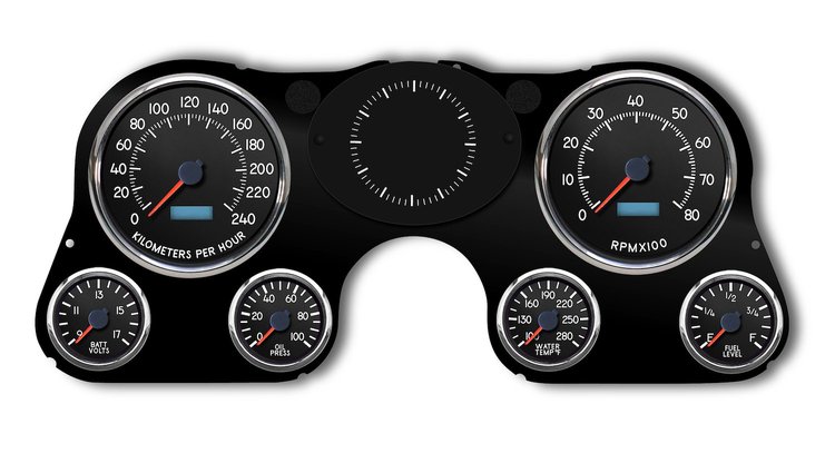73441-01M Aviator Series Direct-Fit Gauge Kit, Chevy Truck 67-72, Black