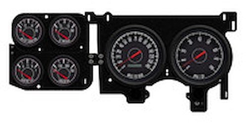 73676-01 1967 Series Direct-Fit Gauge Kit, Chevy Truck 73-87, Black