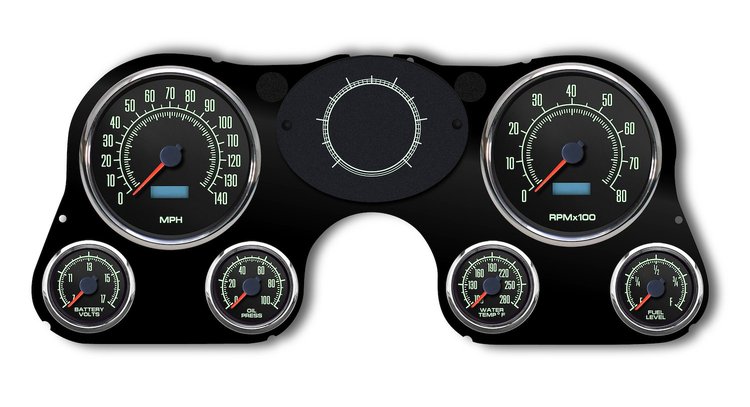 73691-01 1969 Series Direct-Fit Gauge Kit, Chevy Truck 67-72, Black