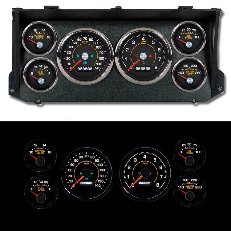 76078-78 M-102 Series Direct-Fit Gauge Kit, 76-91 Ford Van