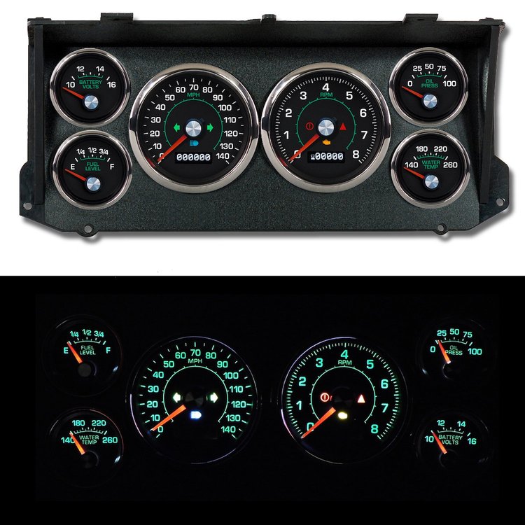 76078-90 M-102 Series Direct-Fit Gauge Kit, 76-91 Ford Van