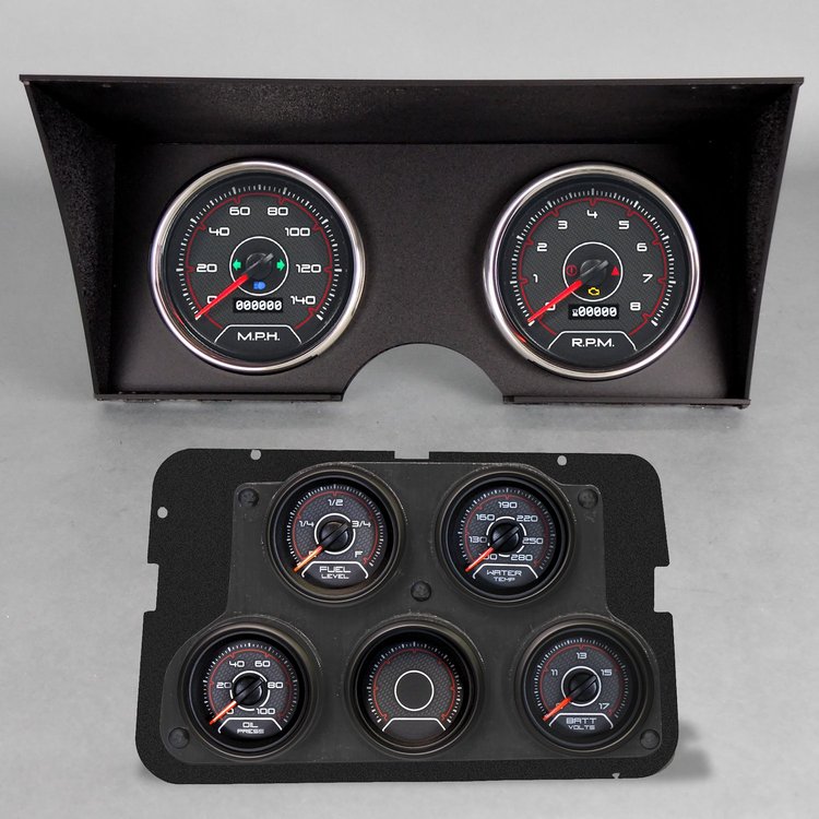 77211-01 CFR Redline Series Direct-Fit Gauge Kit, Chevrolet Corvette, Black