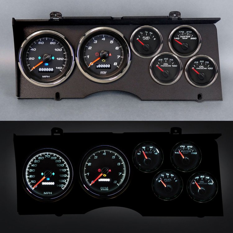 78111-01 Performance Series Direct-Fit Gauge Kit, Chevy Malibu/El Cam/ Monte 78-81, Black