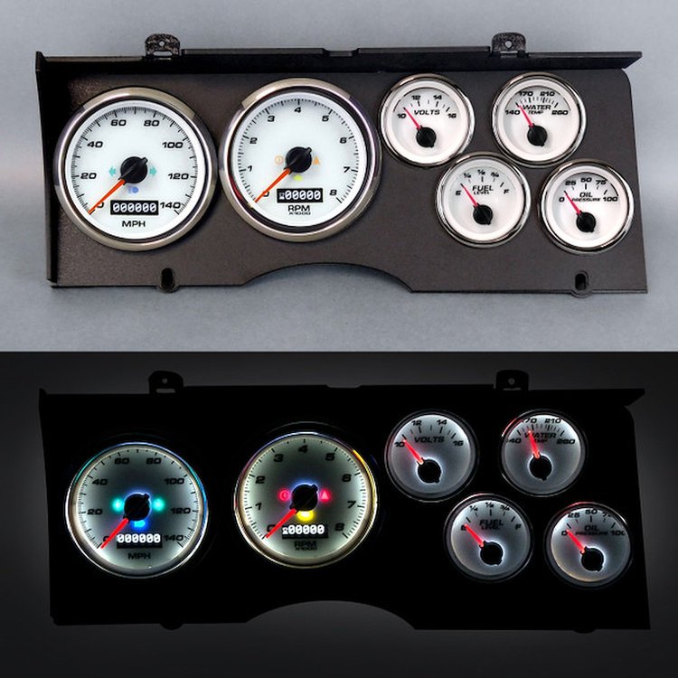 78111-03 Performance Series Direct-Fit Gauge Kit, Chevy Malibu/El Cam/ Monte 78-81, White