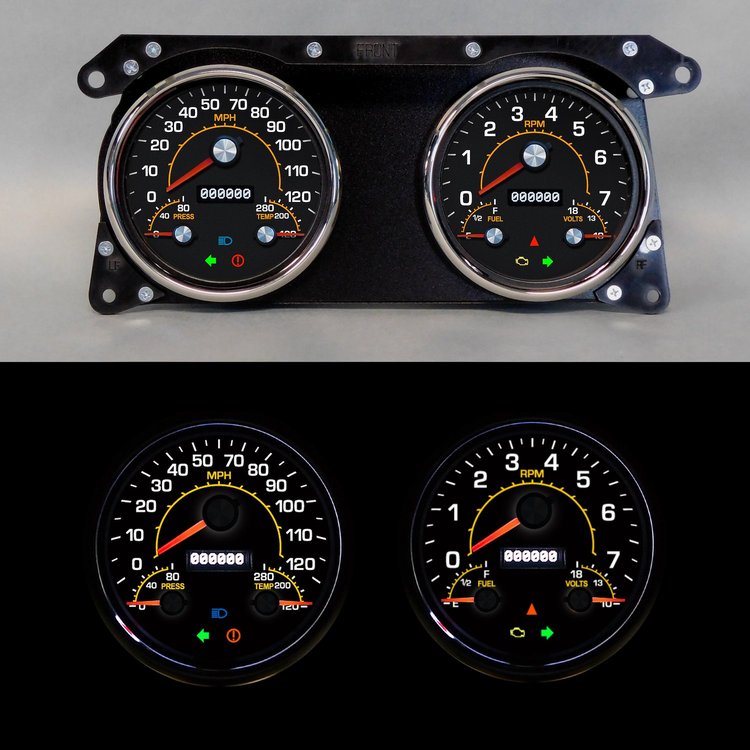 78208-01 M-102 Series Direct-Fit Gauge Kit, 78-90 GM G-Vans, Black