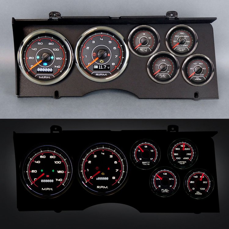 78321-01 CFR Redline Series Direct-Fit Gauge Kit, Chevy Malibu/El Cam/ Monte 78-81, Black