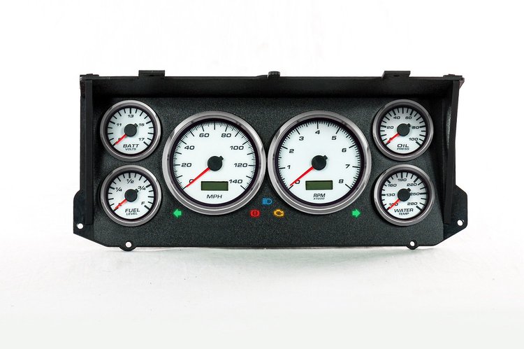 79026-03 Performance Ii Series Direct-Fit Gauge Kit, Ford Truck 73-79, White