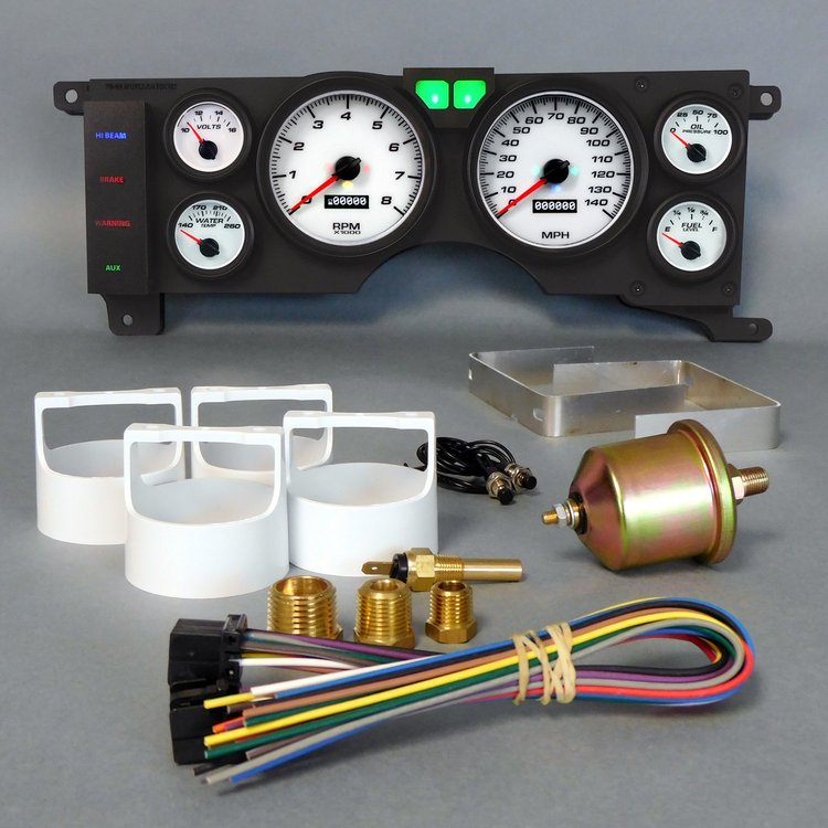 79111-03 Performance Series Direct-Fit Gauge Kit, Ford Mustang 79-86, White