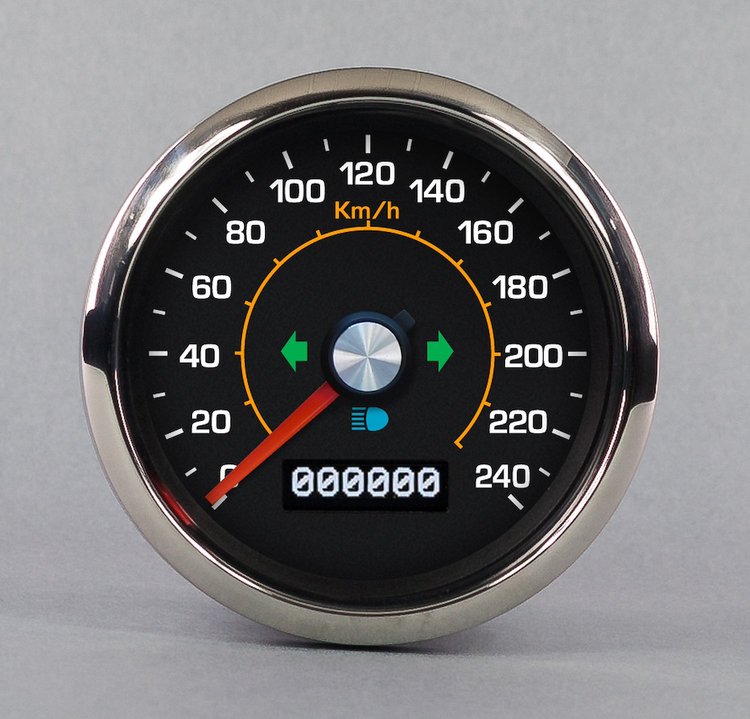 79141-79-M M-102 Series Programmable Speedometer, 3-7/16 in., 240 Kph