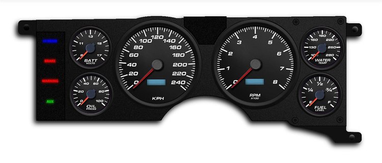 79211-01M Performance Ii Series Direct-Fit Gauge Kit, Ford Mustang 79-86, Black