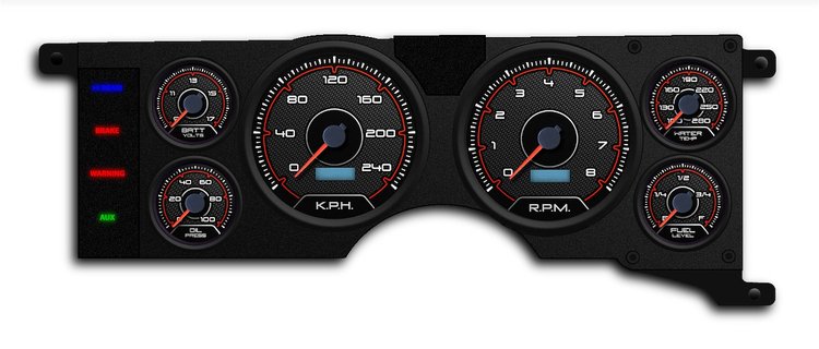 79311-01M CFR Redline Series Direct-Fit Gauge Kit, Ford Mustang 79-86, Black