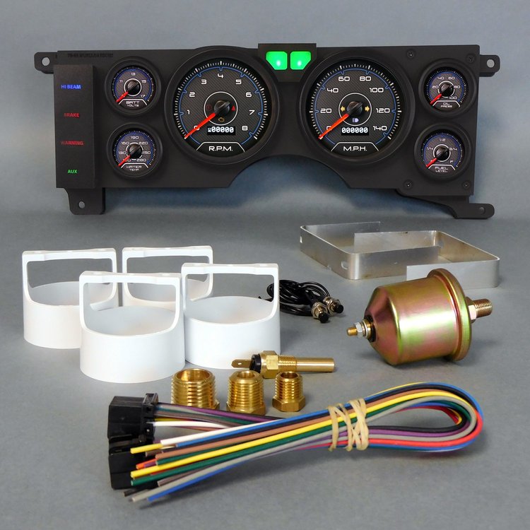 79311-05 CFR Blueline Series Direct-Fit Gauge Kit, Ford Mustang 79-86, Blue