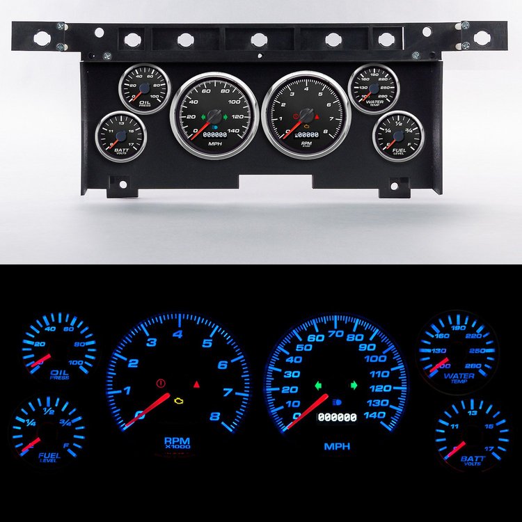 80026-01 Performance Ii Series Direct-Fit Gauge Kit, Ford Truck 80-86, Black