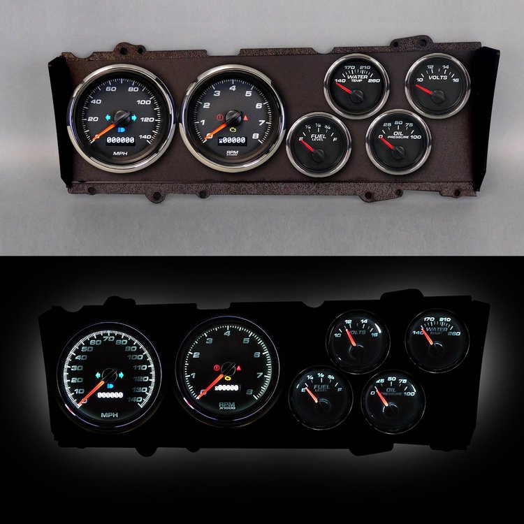 81111-01 Performance Series Direct-Fit Gauge Kit, Oldsmobile Cutlass 78-88, Black