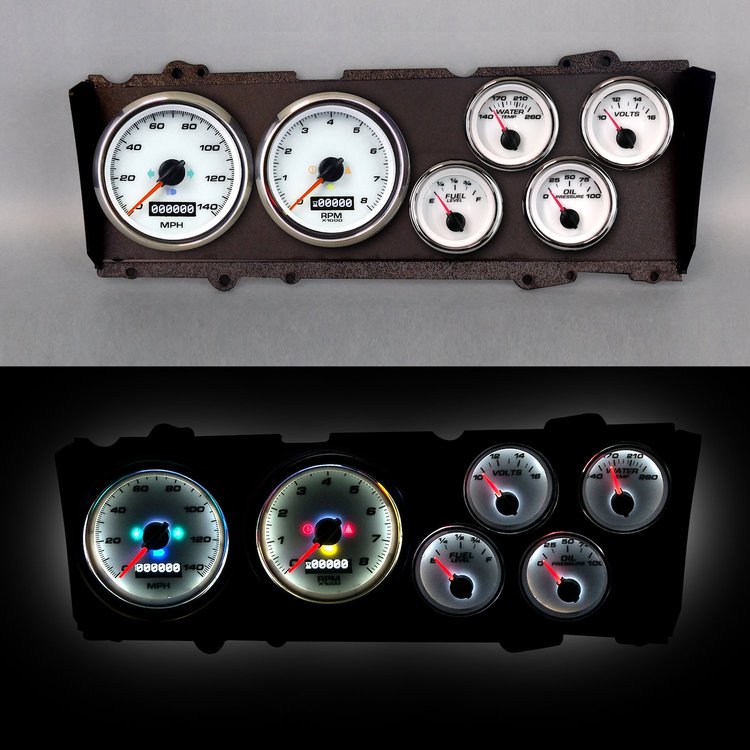 81111-03 Performance Series Direct-Fit Gauge Kit, Oldsmobile Cutlass 78-88, White