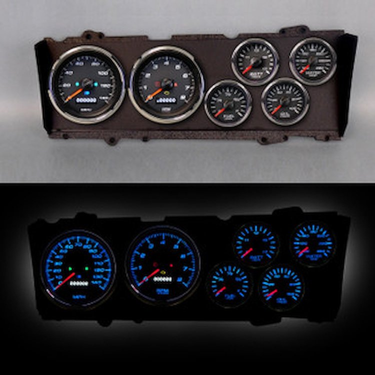 81211-01 Performance Ii Series Direct-Fit Gauge Kit, Oldsmobile Cutlass 78-88, Black