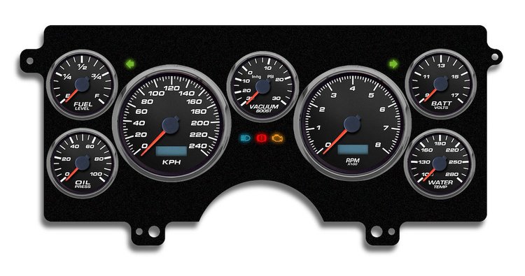 82211-01M Performance Ii Series Direct-Fit Gauge Kit, Buick Regal Gn 82-89, Black