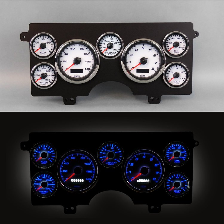 82211-03 Performance Ii Series Direct-Fit Gauge Kit, Buick Regal Gn 82-89, White