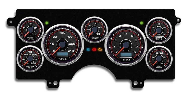 82311-01M CFR Redline Series Direct-Fit Gauge Kit, Buick Regal Gn 82-89, Black
