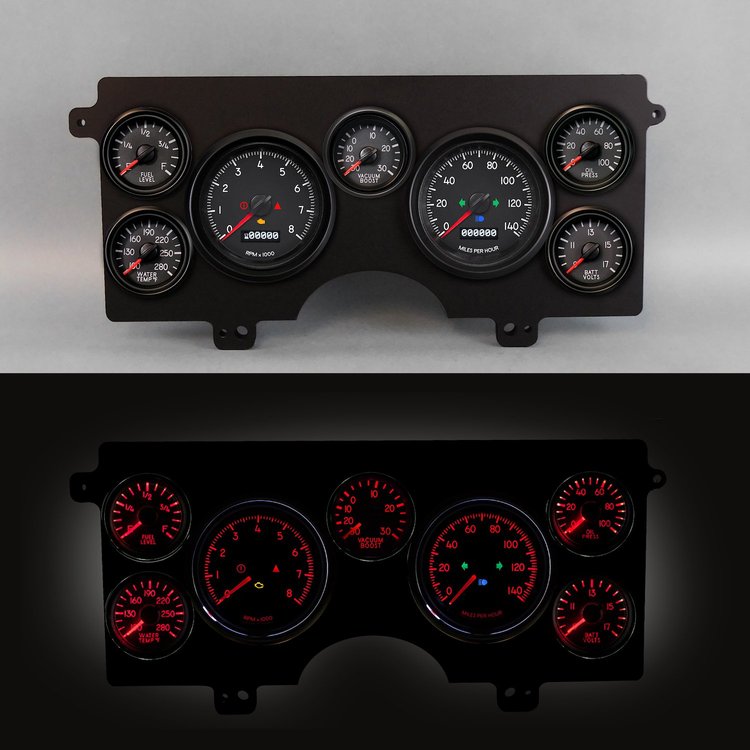 82421-01 Aviator Series Direct-Fit Gauge Kit, Buick Regal Gn 82-89, Black