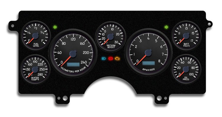 82421-01M Aviator Series Direct-Fit Gauge Kit, Buick Regal Gn 82-89, Black