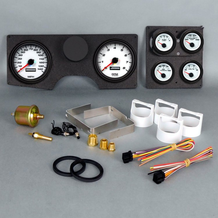 83111-03 Performance Series Direct-Fit Gauge Kit, Pontiac Grand Prix 78-88, White