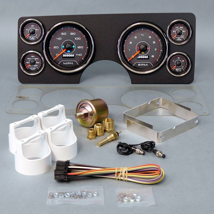 84201-01 CFR Redline Series Direct-Fit Gauge Kit, Chevrolet Corvette, Black