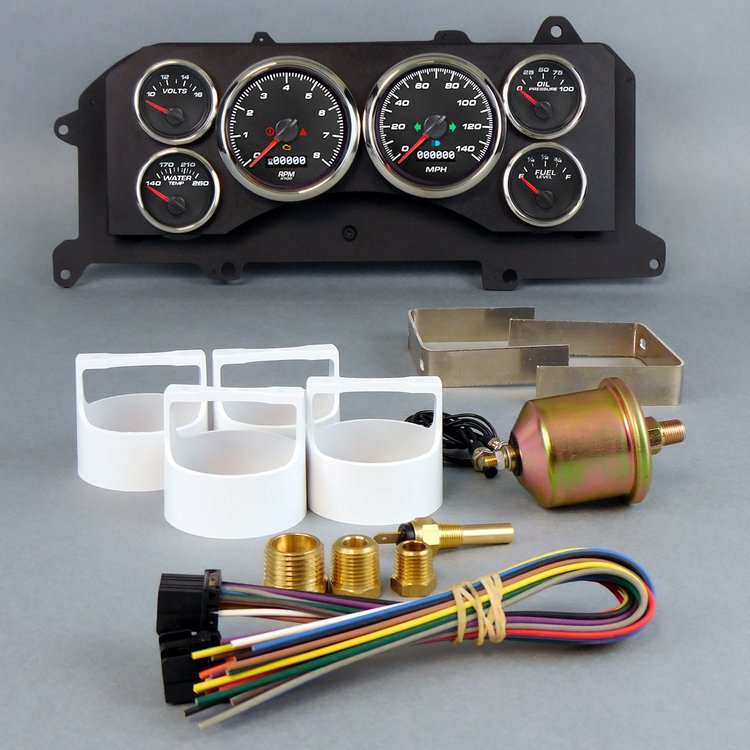87111-01 Performance Series Direct-Fit Gauge Kit, Ford Mustang 87-93, Black