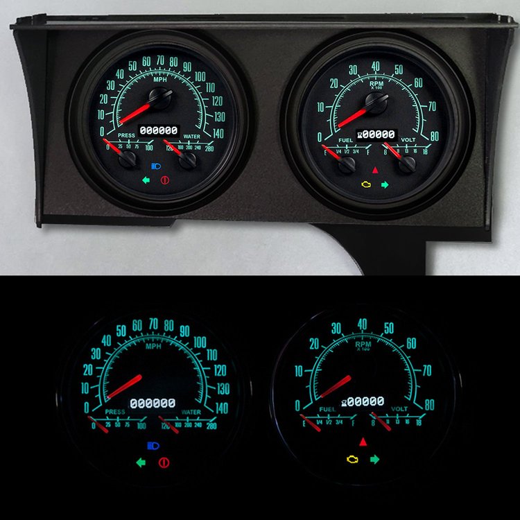 88321-02 1969 Series Direct-Fit Gauge Kit, Chevy Car, Beige