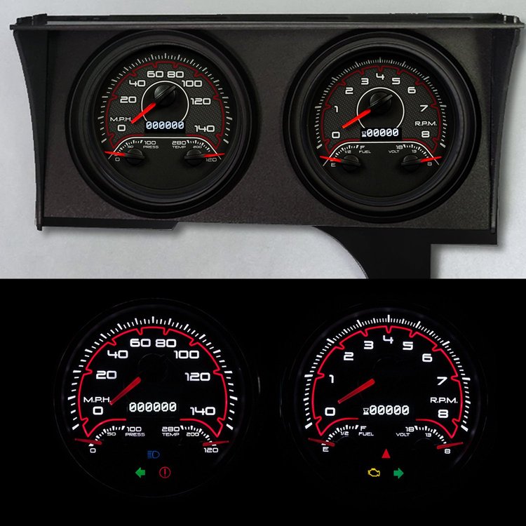 88321-06 CFR Redline Series Direct-Fit Gauge Kit, Chevy Car