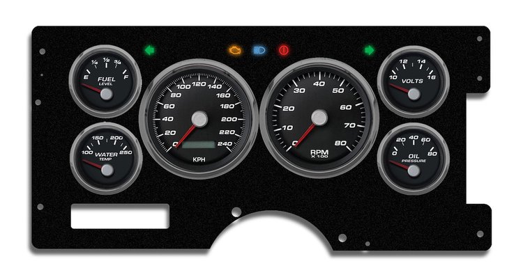 89101-01M Performance Series Direct-Fit Gauge Kit, GM Full-Size Pickup 88-94, Black